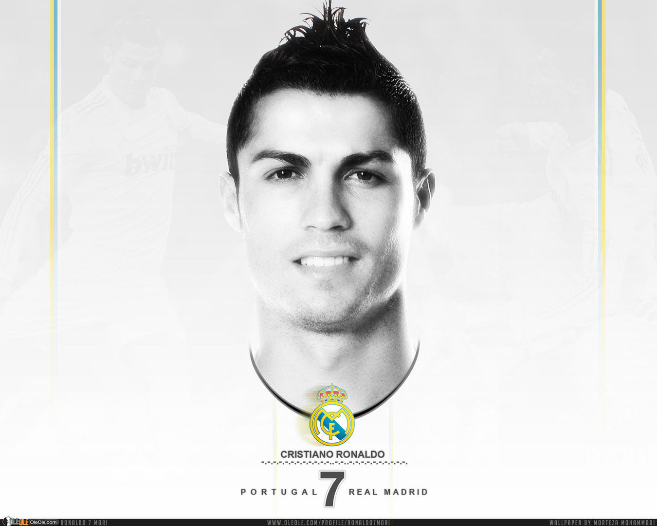 cristiano ronaldo white wallpaper