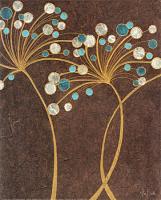 ABU1010~Teal Bubble Flowers Posters